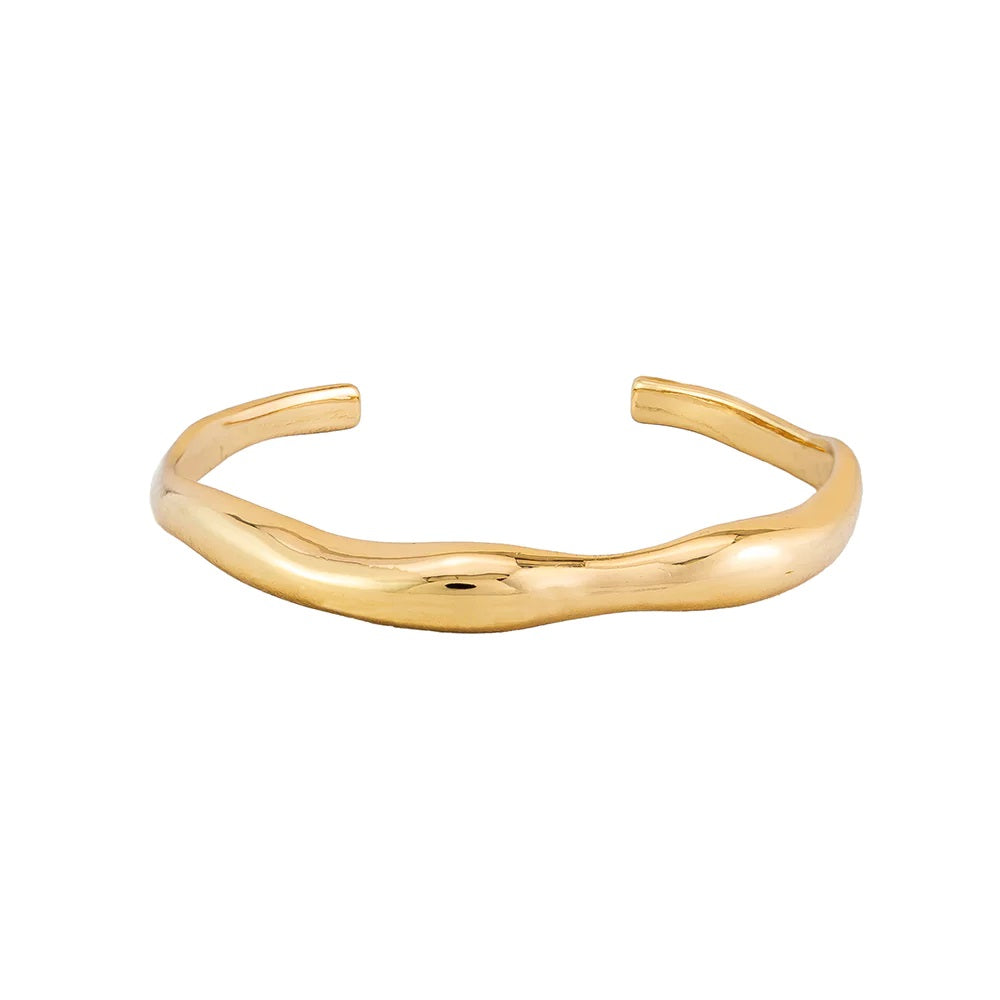 Jolie & Deen Ishani Cuff [COLOUR:Yellow Gold Plate]