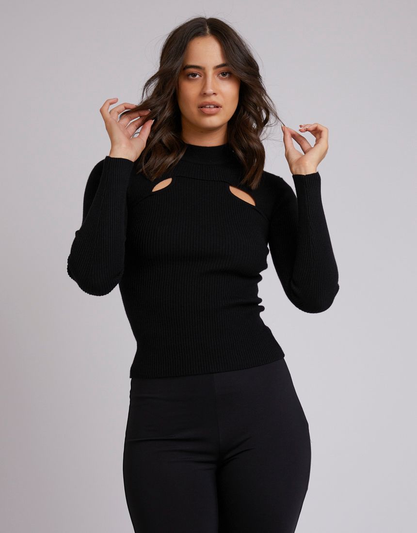 Jorge Blakely Cut Out Top [COLOUR:Black SIZE:6]