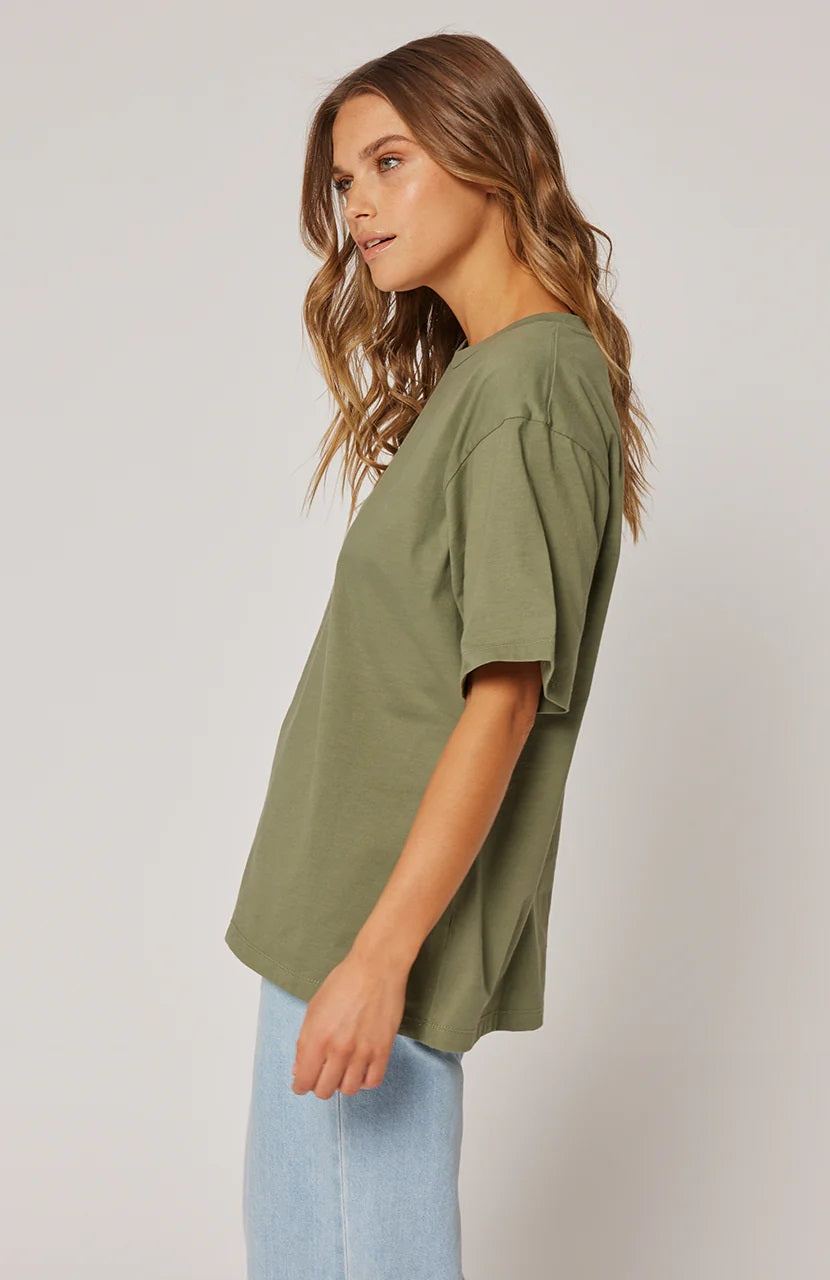 Cartel & Willow Marlie Tee [COLOUR:Khaki SIZE:XS]