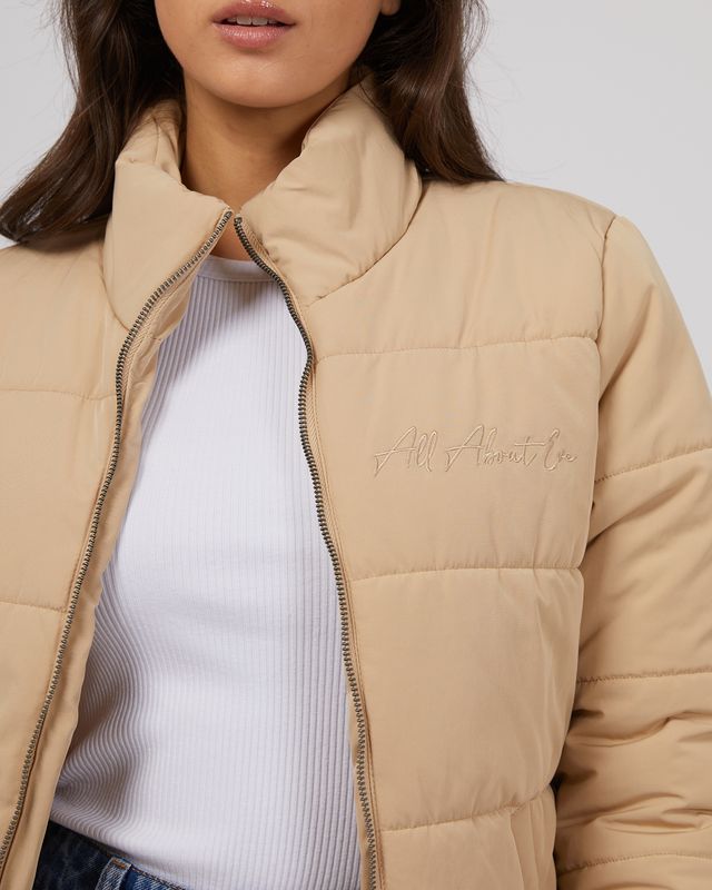 All About Eve Classic Puffer Jacket [COLOUR:Oat SIZE:6]