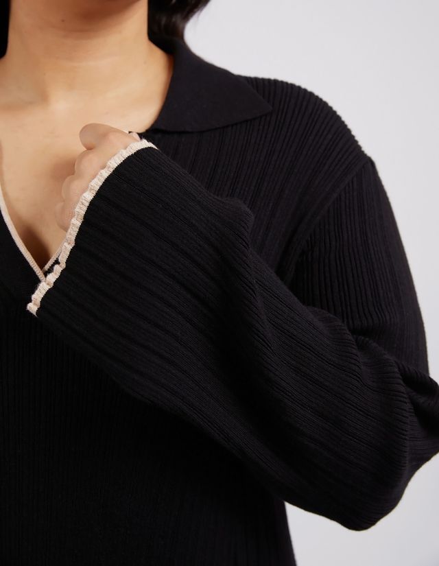Elm Maple Knit Dress [COLOUR:Black SIZE:S]