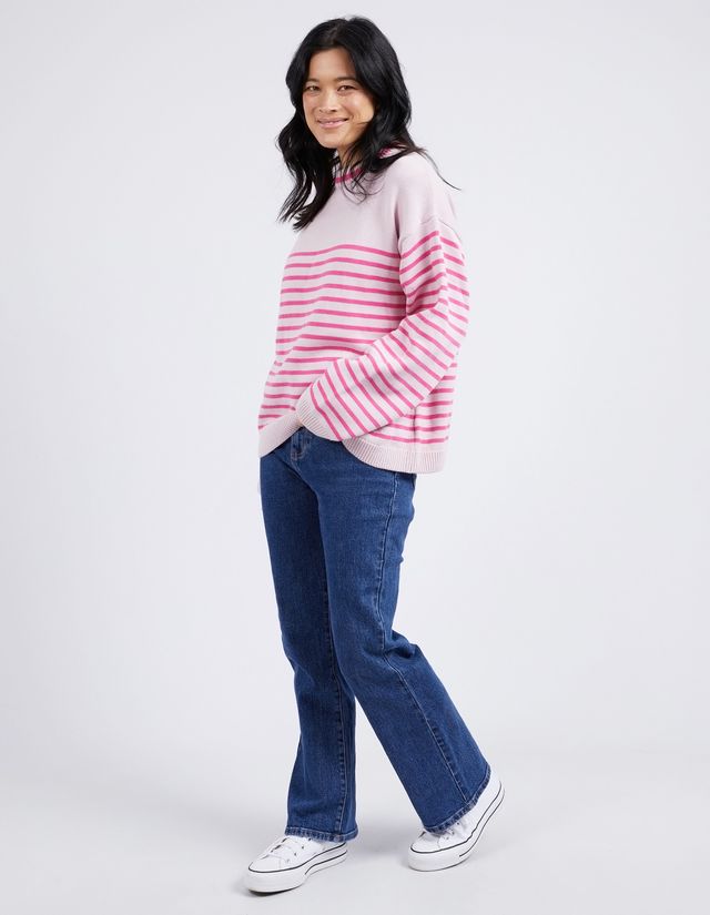 Elm Penny Stripe Knit [COLOUR:Pale Pink   SIZE:S]