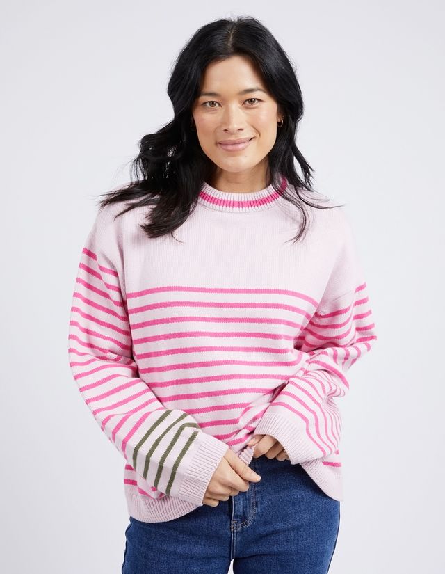 Elm Penny Stripe Knit [COLOUR:Pale Pink   SIZE:S]