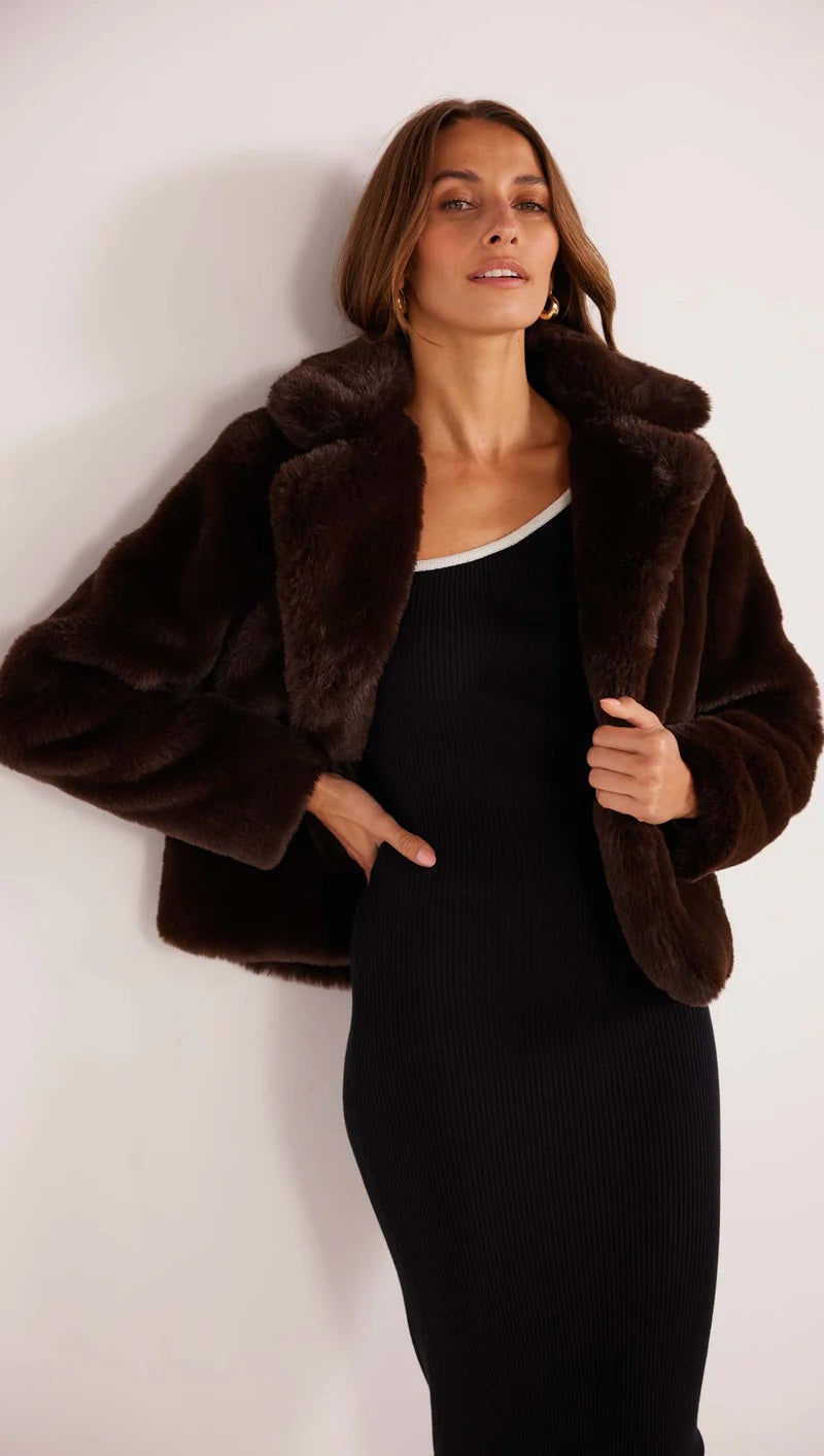 MinkPink Zara Faux Fur Jacket