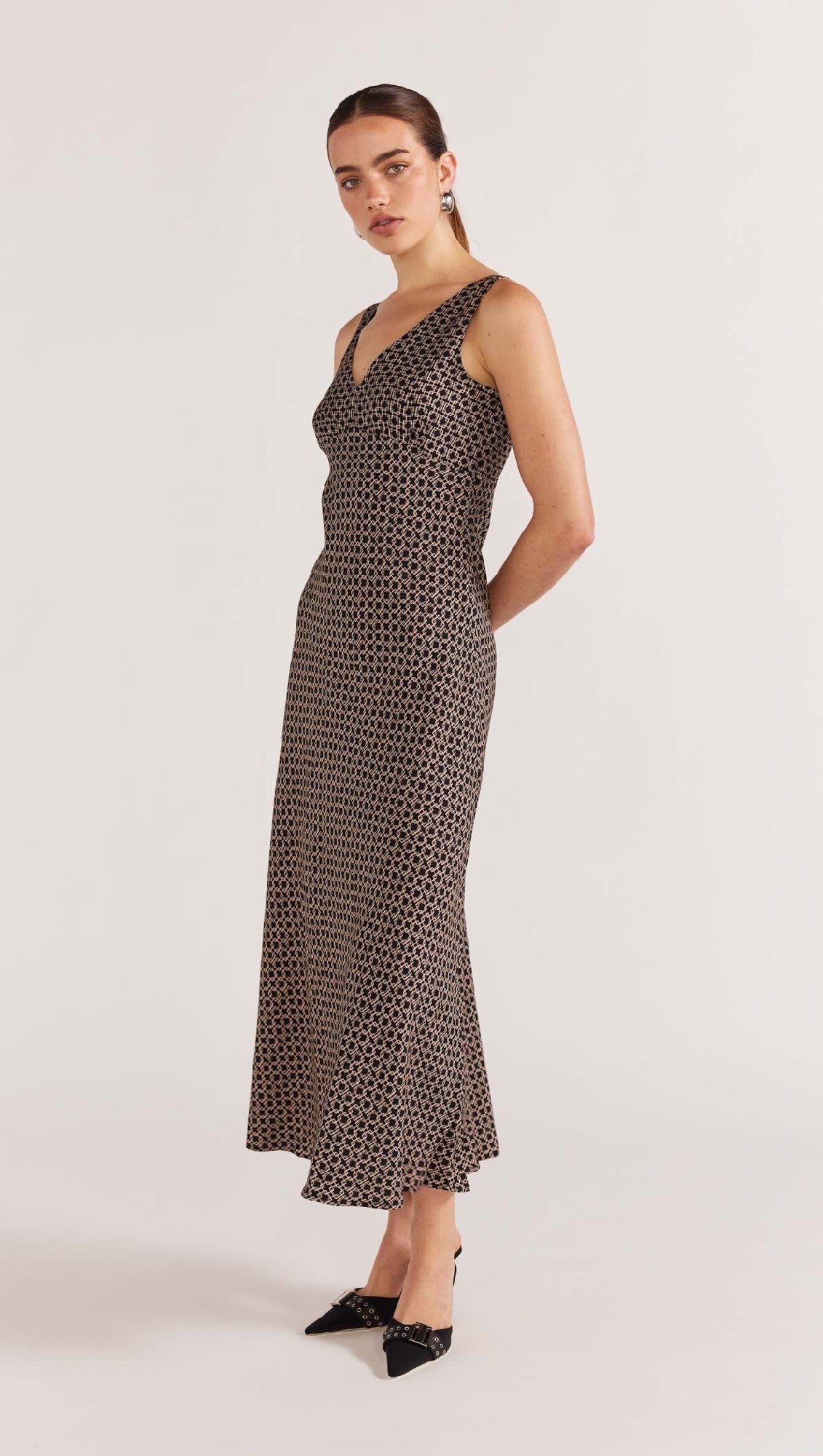 Staple The Label Lexi Bias Maxi Dress [COLOUR:Geometric SIZE:S]