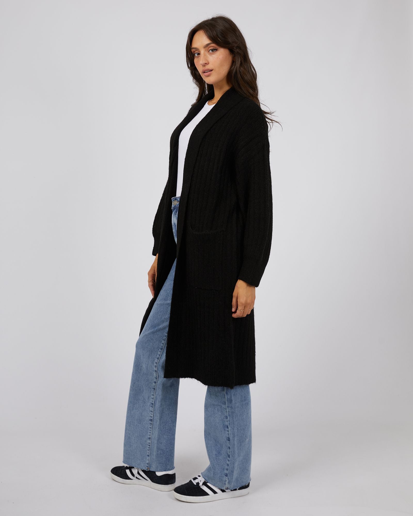 All About Eve Serena Long Line Cardi [COLOUR:Black SIZE:6]