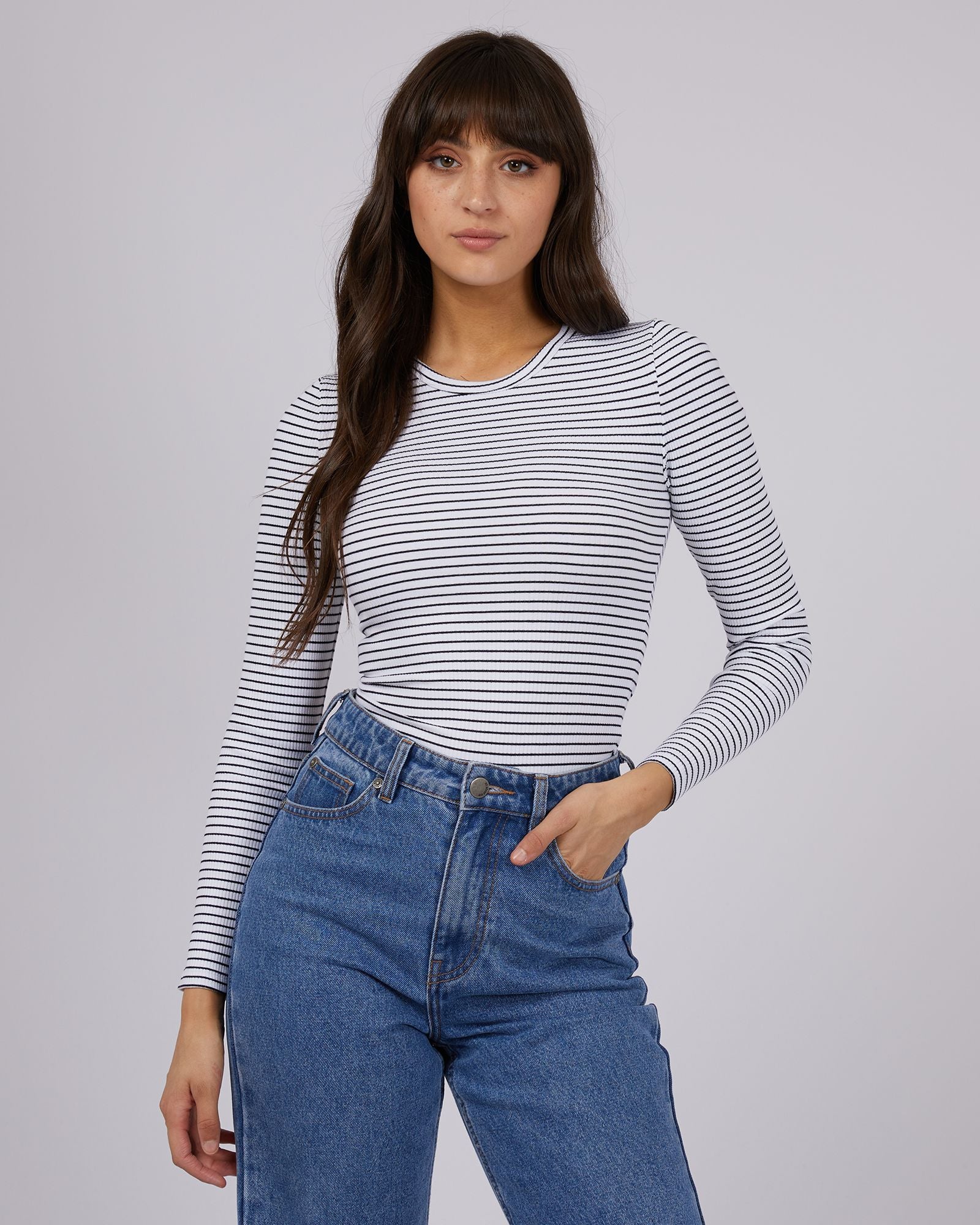 All About Eve Eve Rib Stripe Long Sleeve