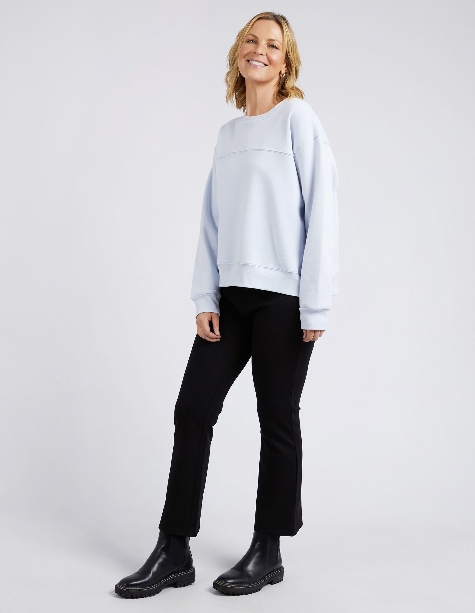 Elm Shelly Fleece Crew [COLOUR:Blue Mist SIZE:8]