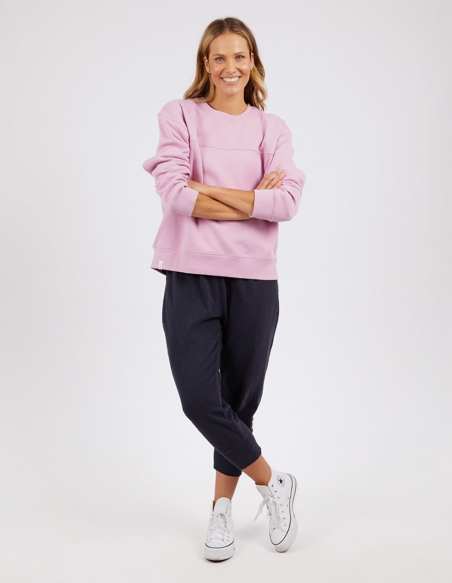 Elm Shelley Fleece Crew [COLOUR:Peony pink SIZE:8]