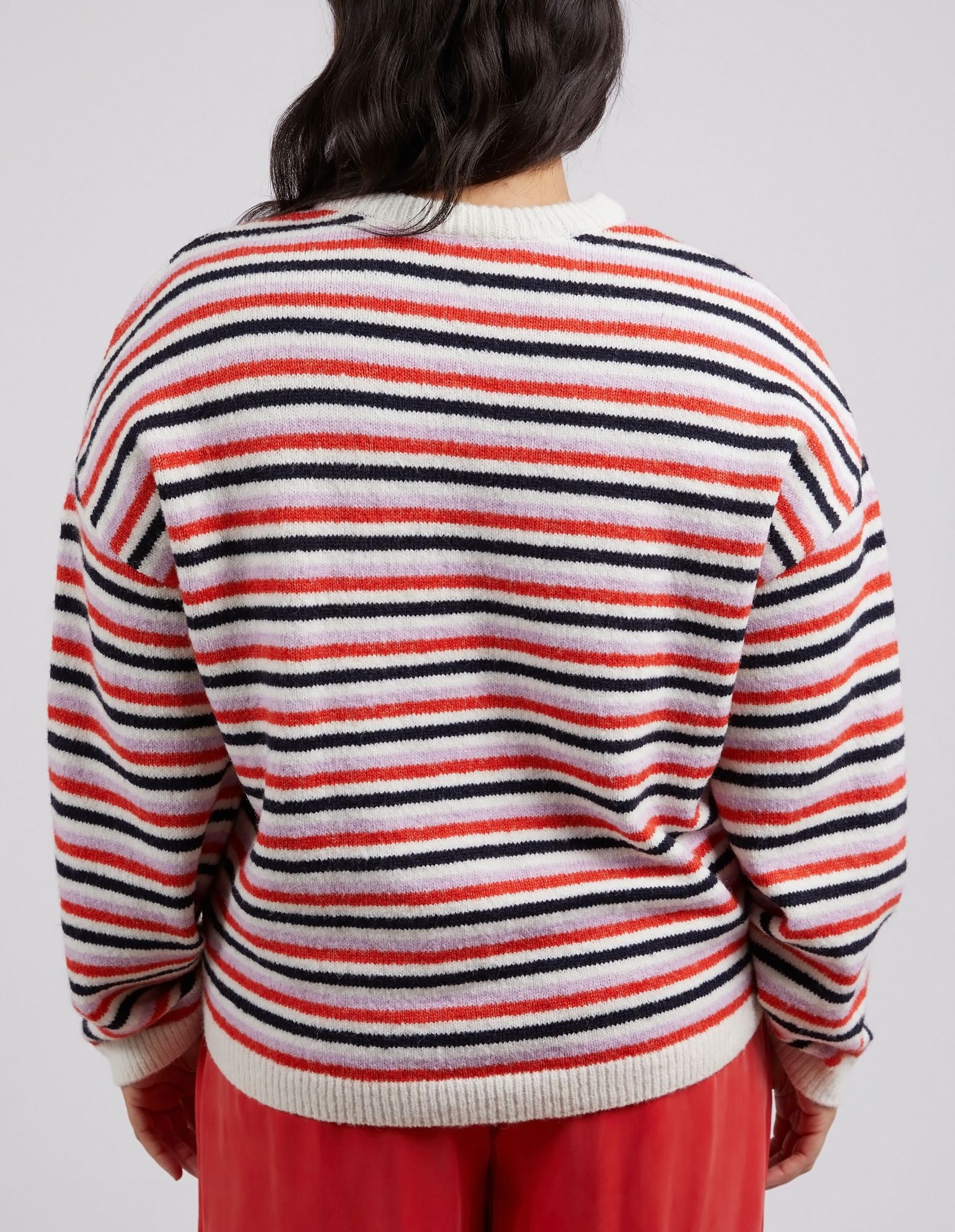 Elm Rye Stripe Knit [COLOUR:Peony  SIZE:S]