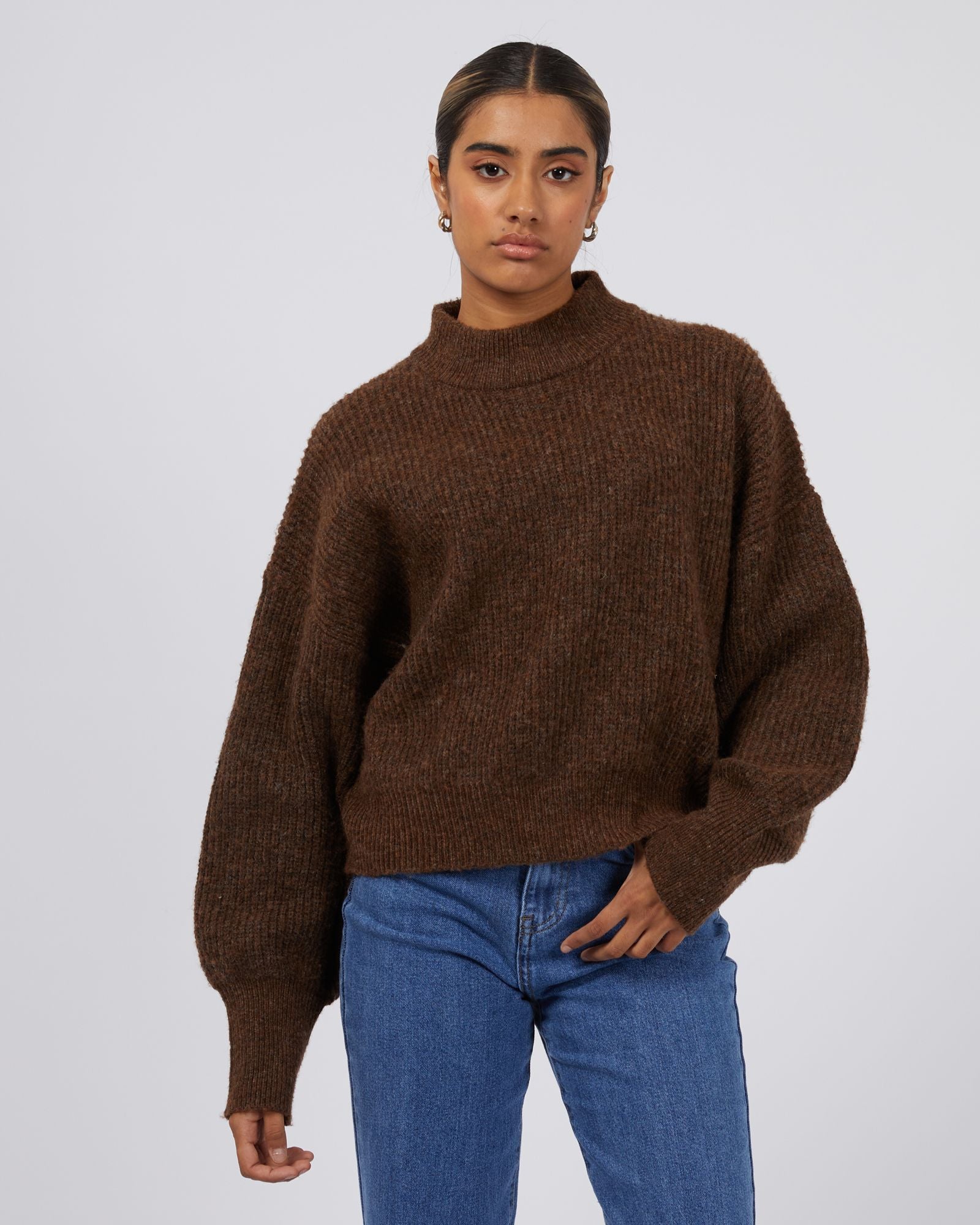 Silent Theory Eden Knit Jumper [COLOUR:Brown SIZE:6]