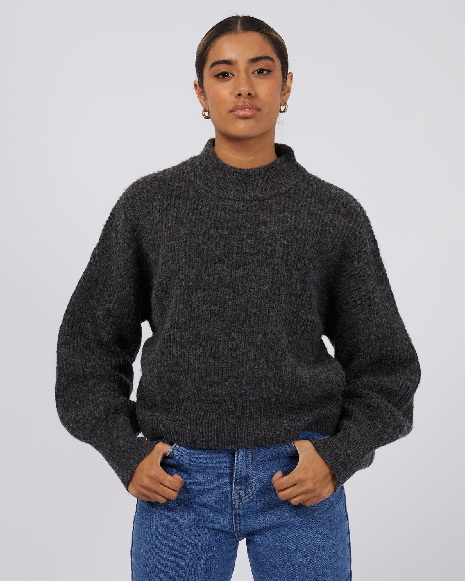 Silent Theory Eden Knit Jumper [COLOUR:Charcoal SIZE:6]