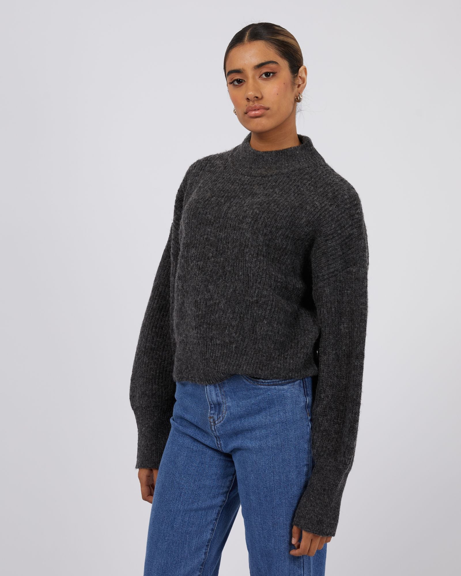 Silent Theory Eden Knit Jumper [COLOUR:Charcoal SIZE:6]