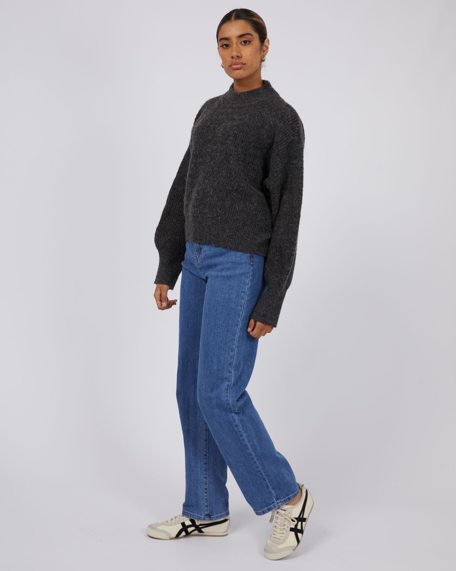 Silent Theory Eden Knit Jumper [COLOUR:Charcoal SIZE:6]