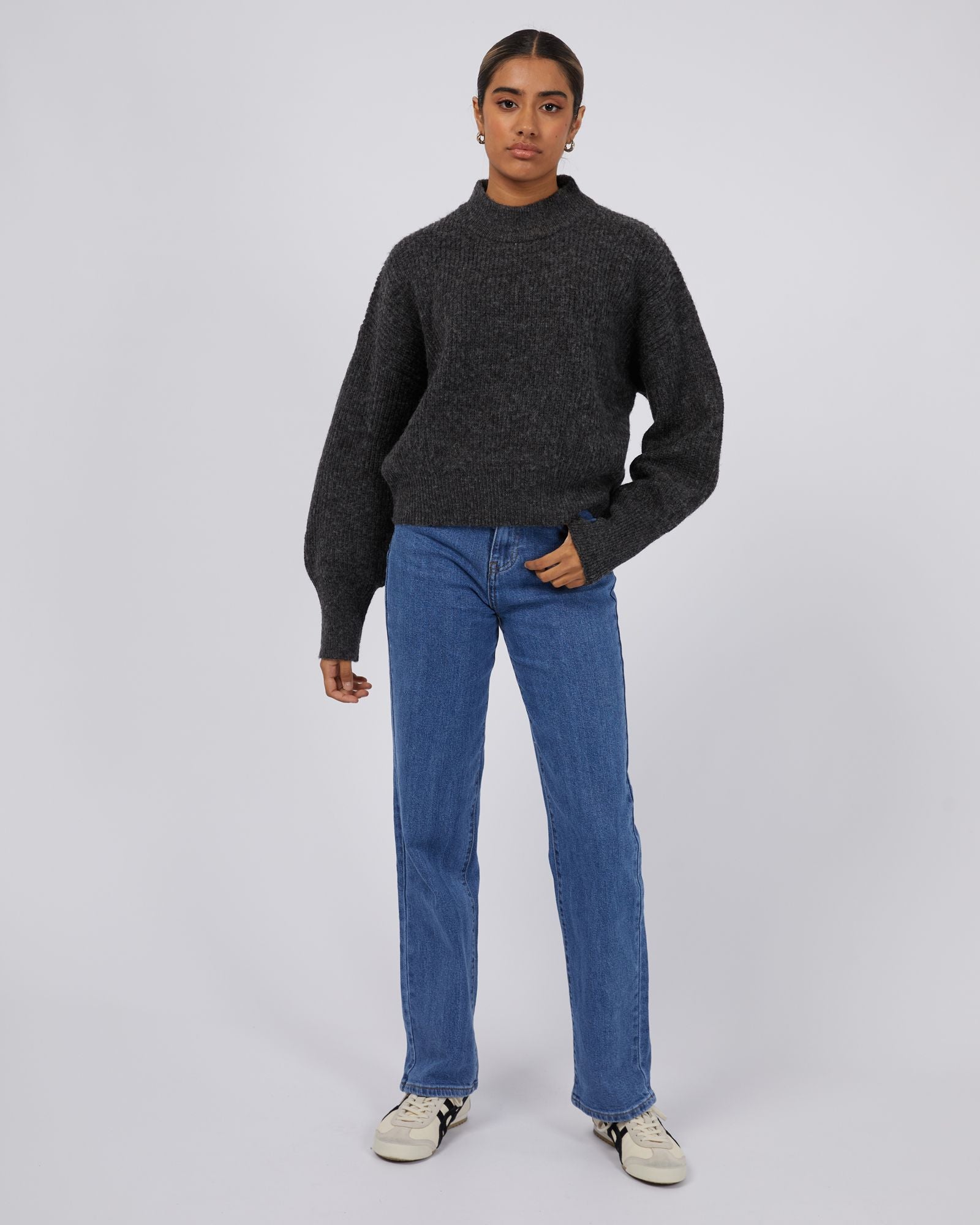 Silent Theory Eden Knit Jumper [COLOUR:Charcoal SIZE:6]