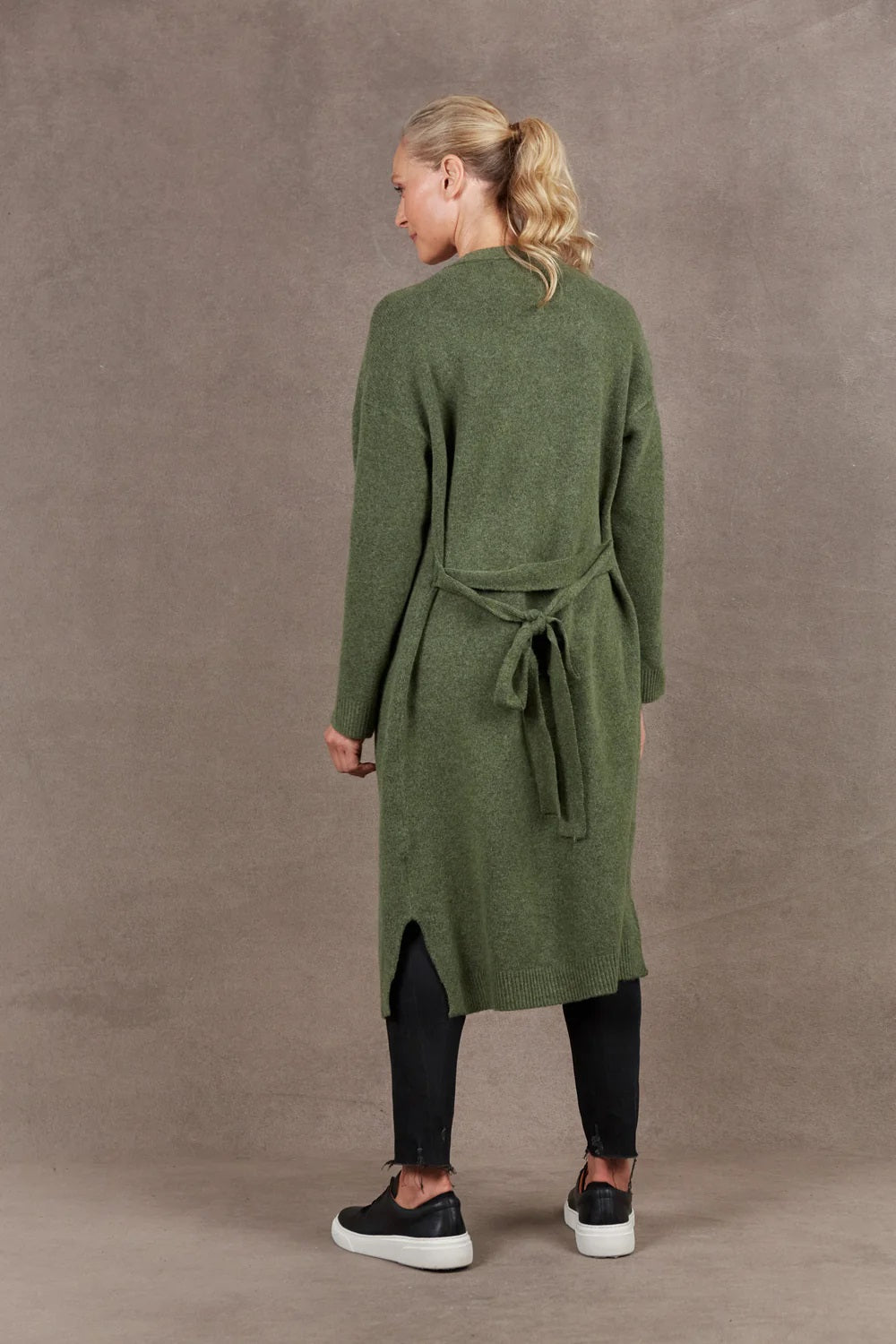 Eb & Ive Paarl Longline Cardigan [COLOUR:Moss SIZE:One size]