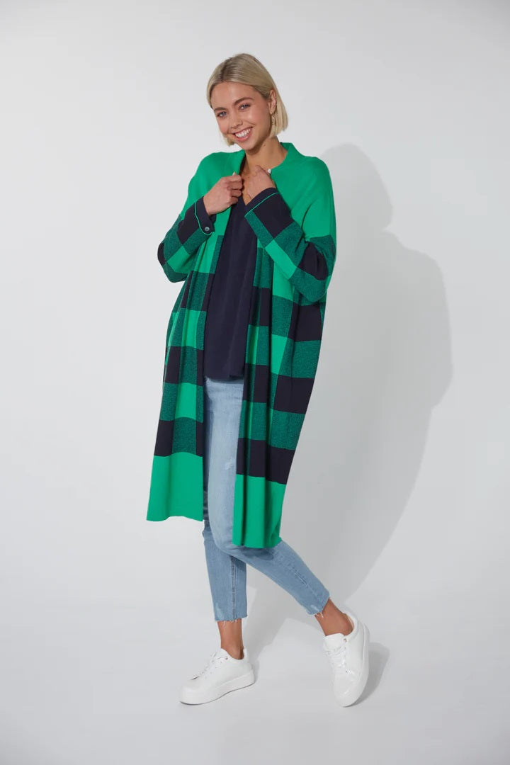 Haven Harris Cardigan [COLOUR:Evergreen Check SIZE:One size]