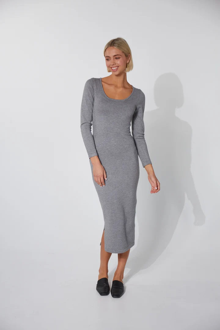 Haven Nikolai Knit Dress [COLOUR:Gray  SIZE:S/m]