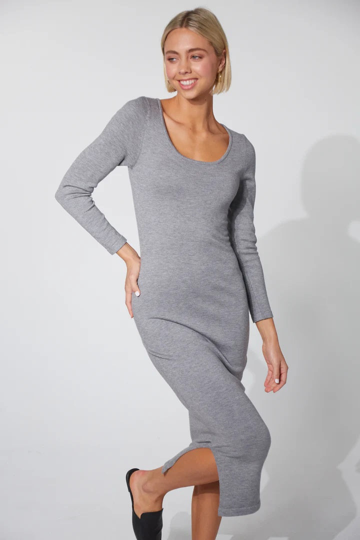 Haven Nikolai Knit Dress [COLOUR:Gray  SIZE:S/m]