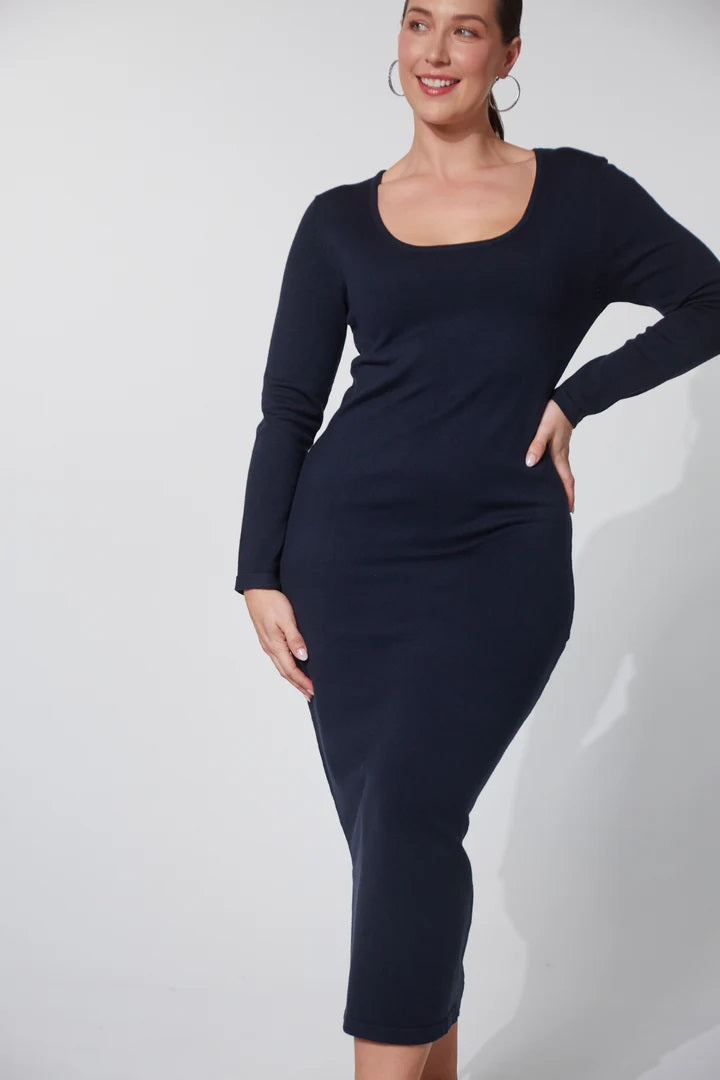 Haven Nikolai Knit Dress [COLOUR:Midnight SIZE:S/m]