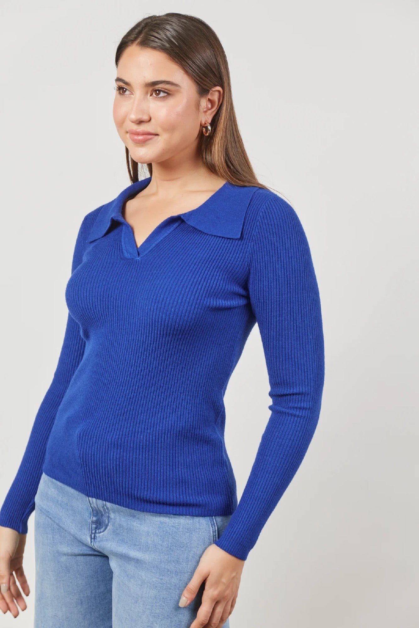 Isle Of Mine Cosmo Knit Top [COLOUR:Cobalt SIZE:S/m]
