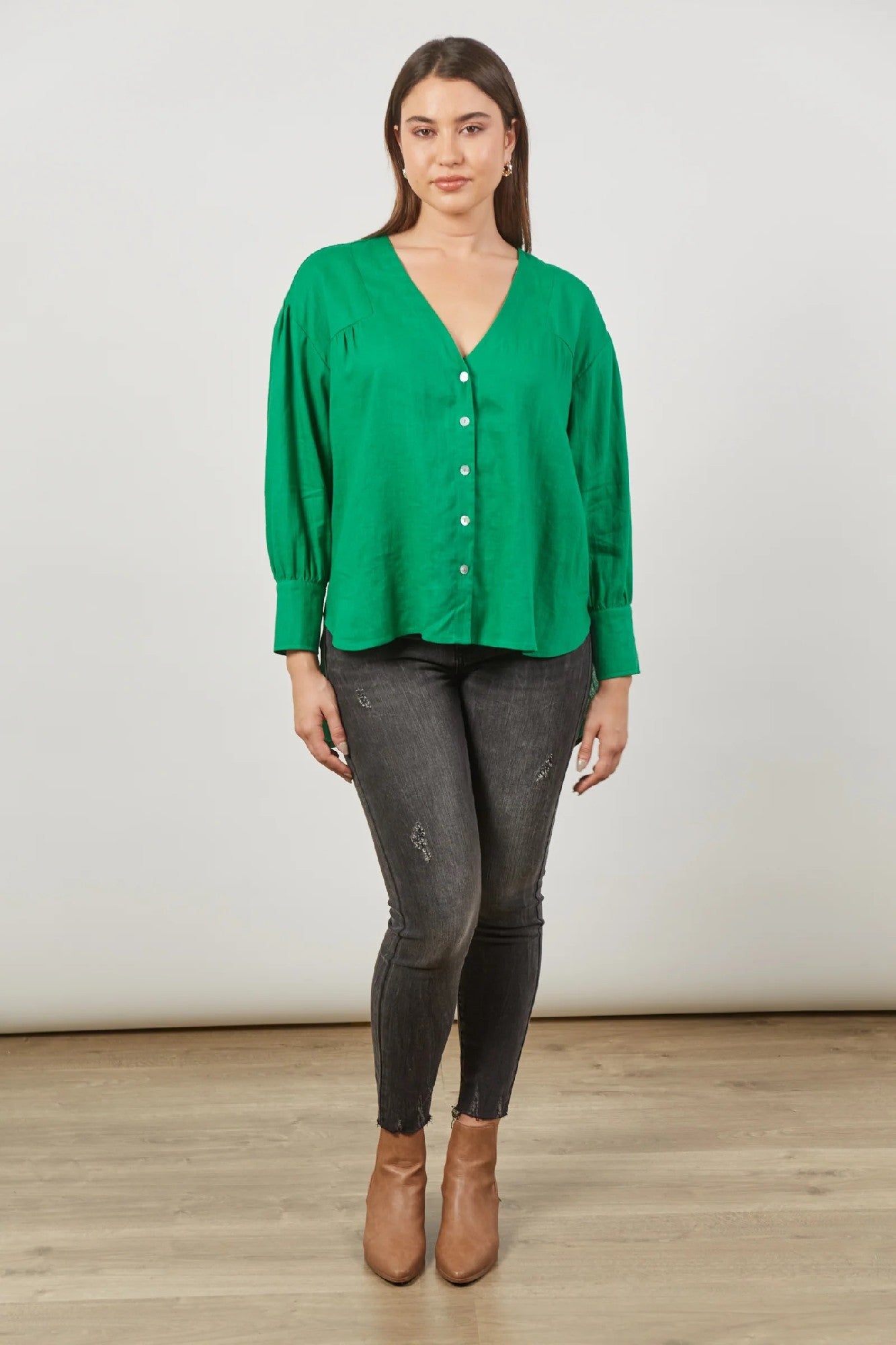 Isle Of Mine Panorama Blouse [COLOUR:Meadow SIZE:Xs/s]