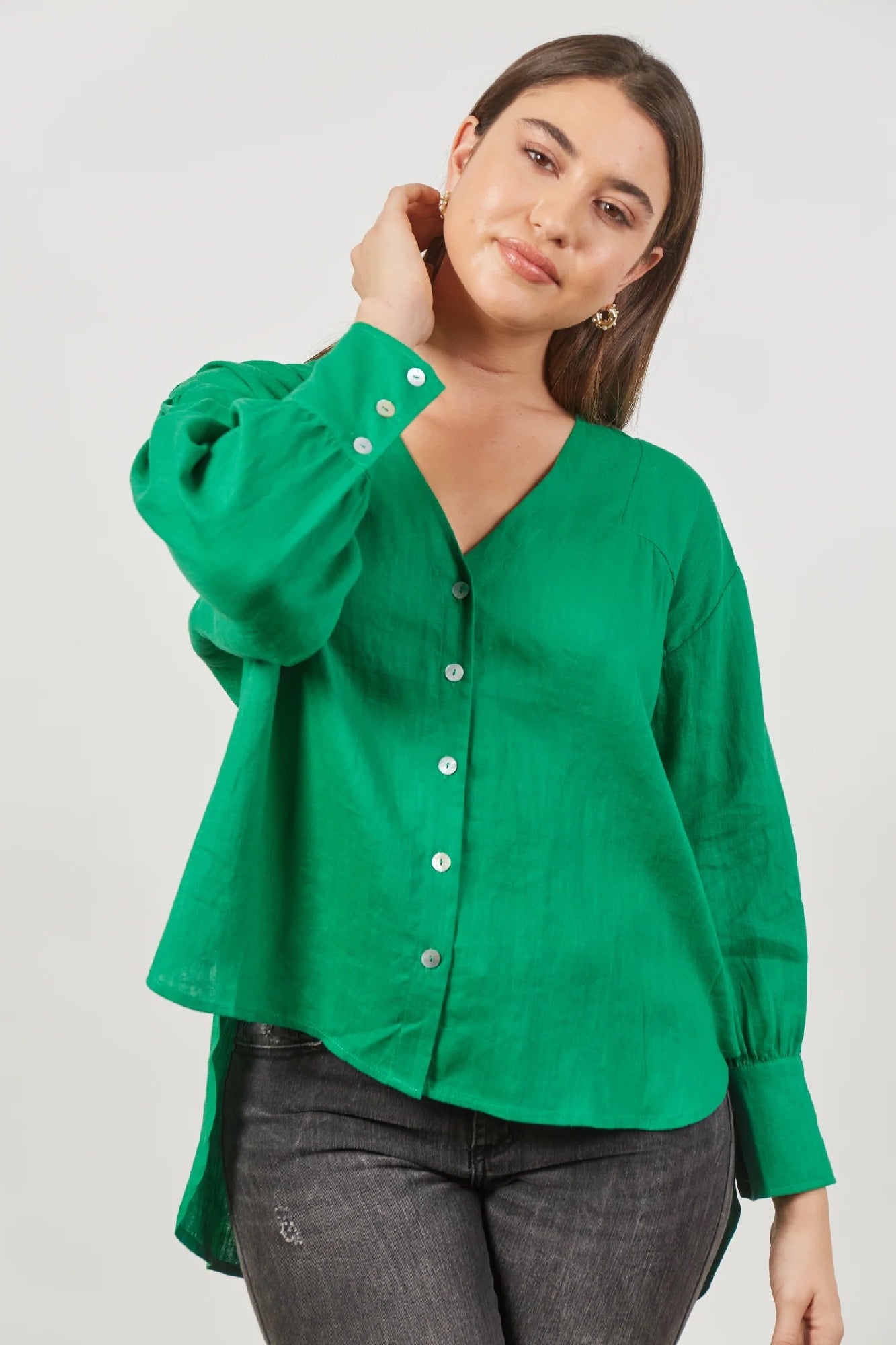 Isle Of Mine Panorama Blouse [COLOUR:Meadow SIZE:Xs/s]