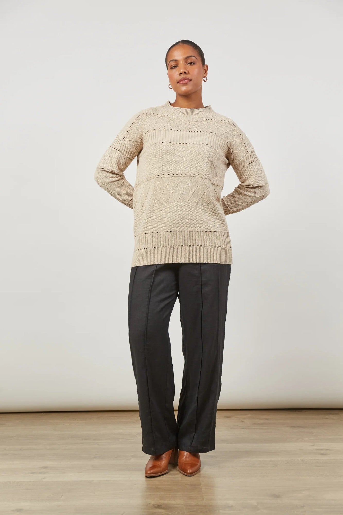 Isle Of Mine Metro Jumper [COLOUR:Buff  SIZE:S/m]