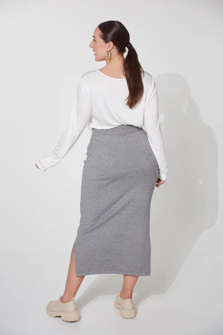 Haven Nikolai Knit Skirt [COLOUR:Gray  SIZE:Xs/s]