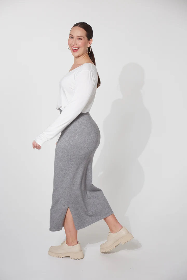 Haven Nikolai Knit Skirt [COLOUR:Gray  SIZE:Xs/s]