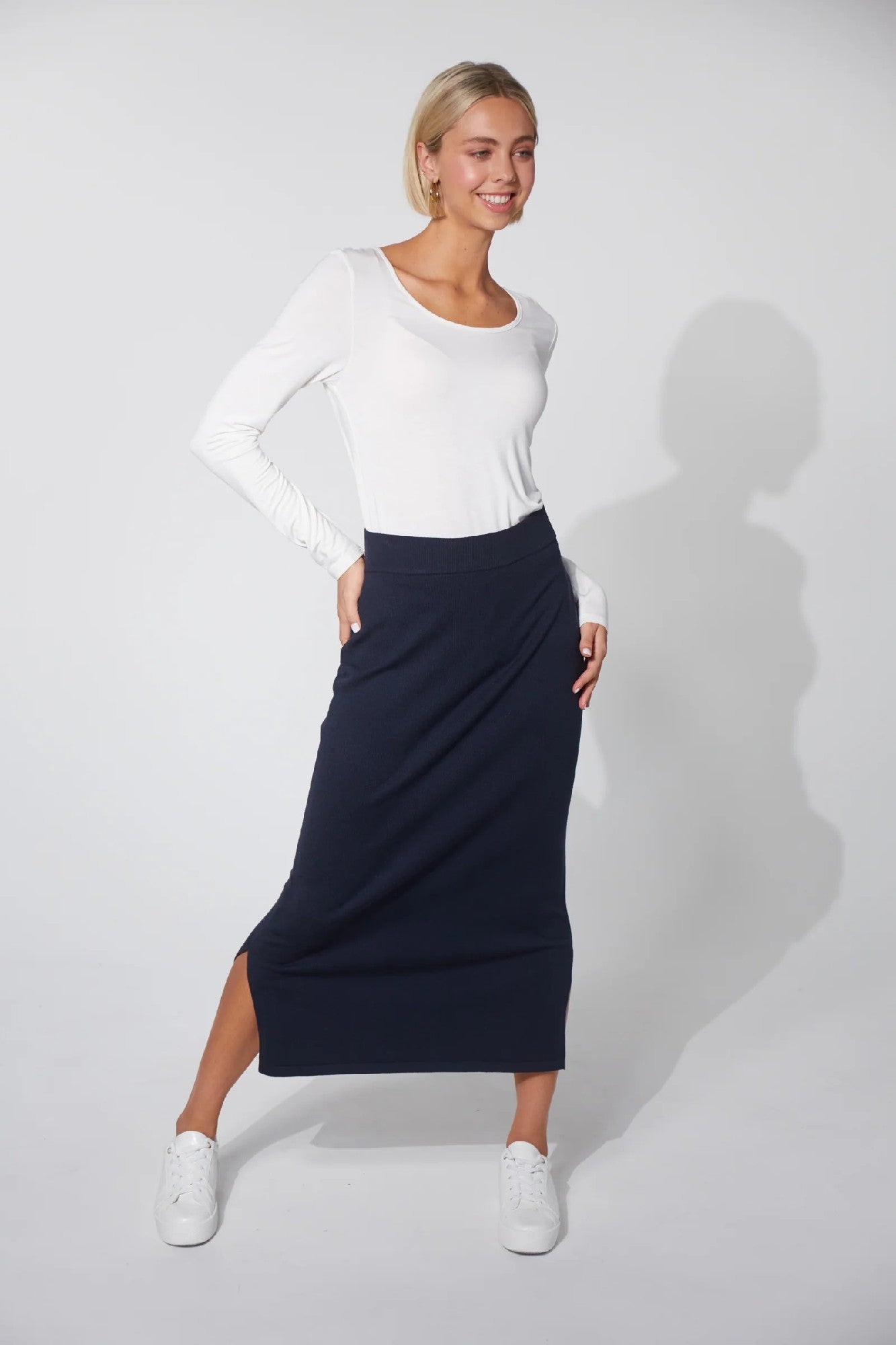 Haven Nikolai Knit Skirt [COLOUR:Midnight SIZE:Xs/s]