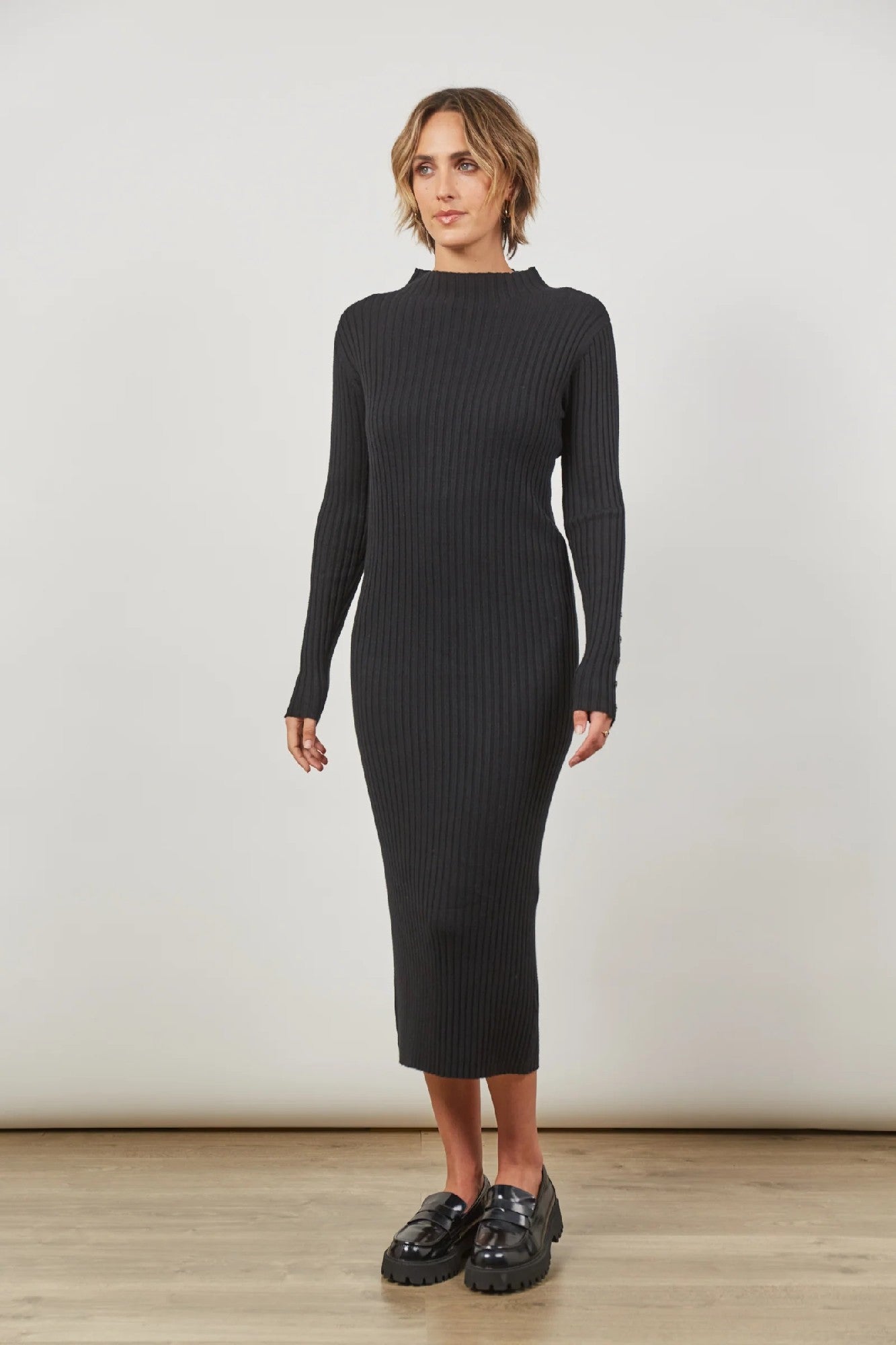 Isle Of Mine Skyline Knit Dress [COLOUR:Onyx SIZE:S/m]