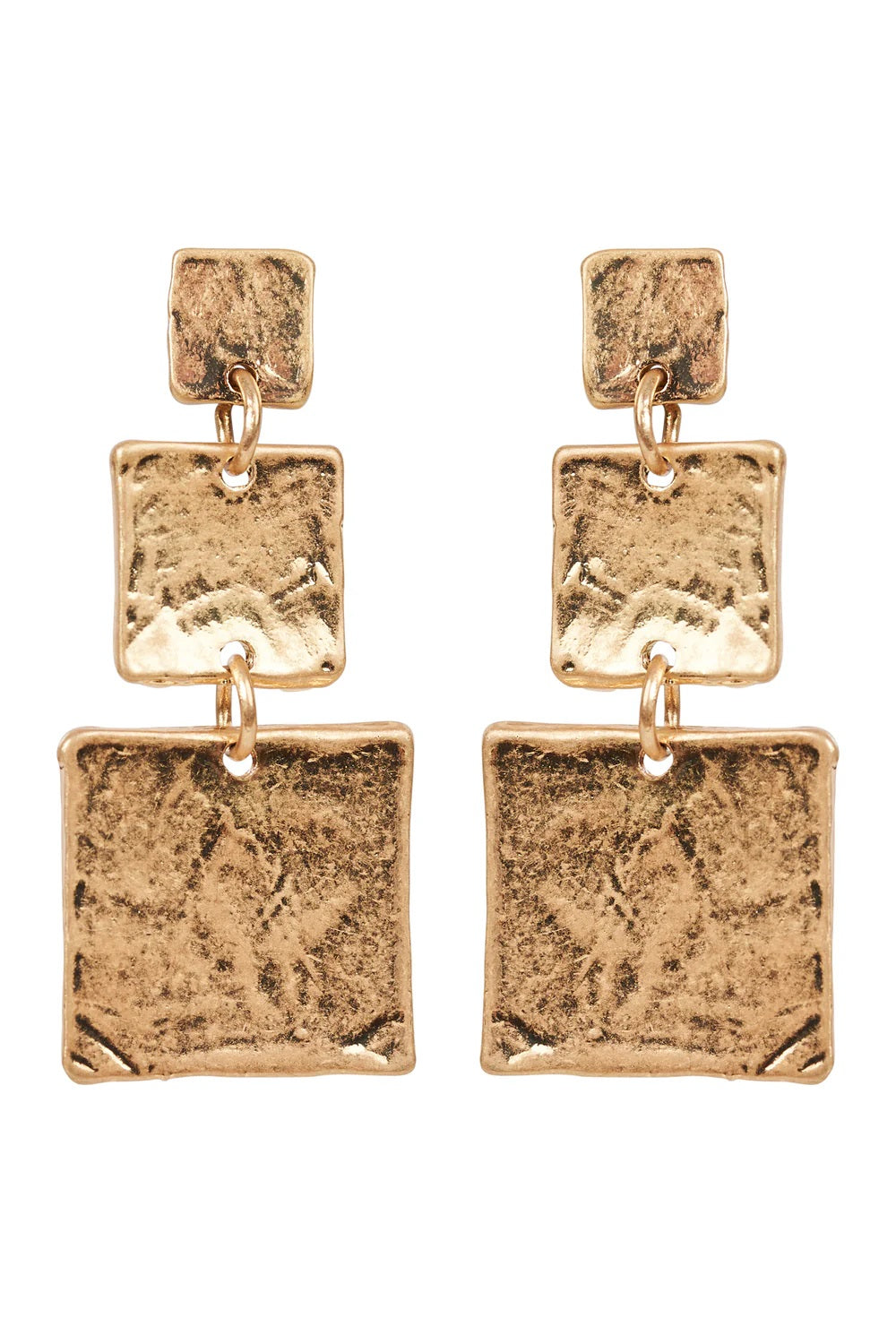 Eb & Ive Paarl Square Drop Earring - Gold