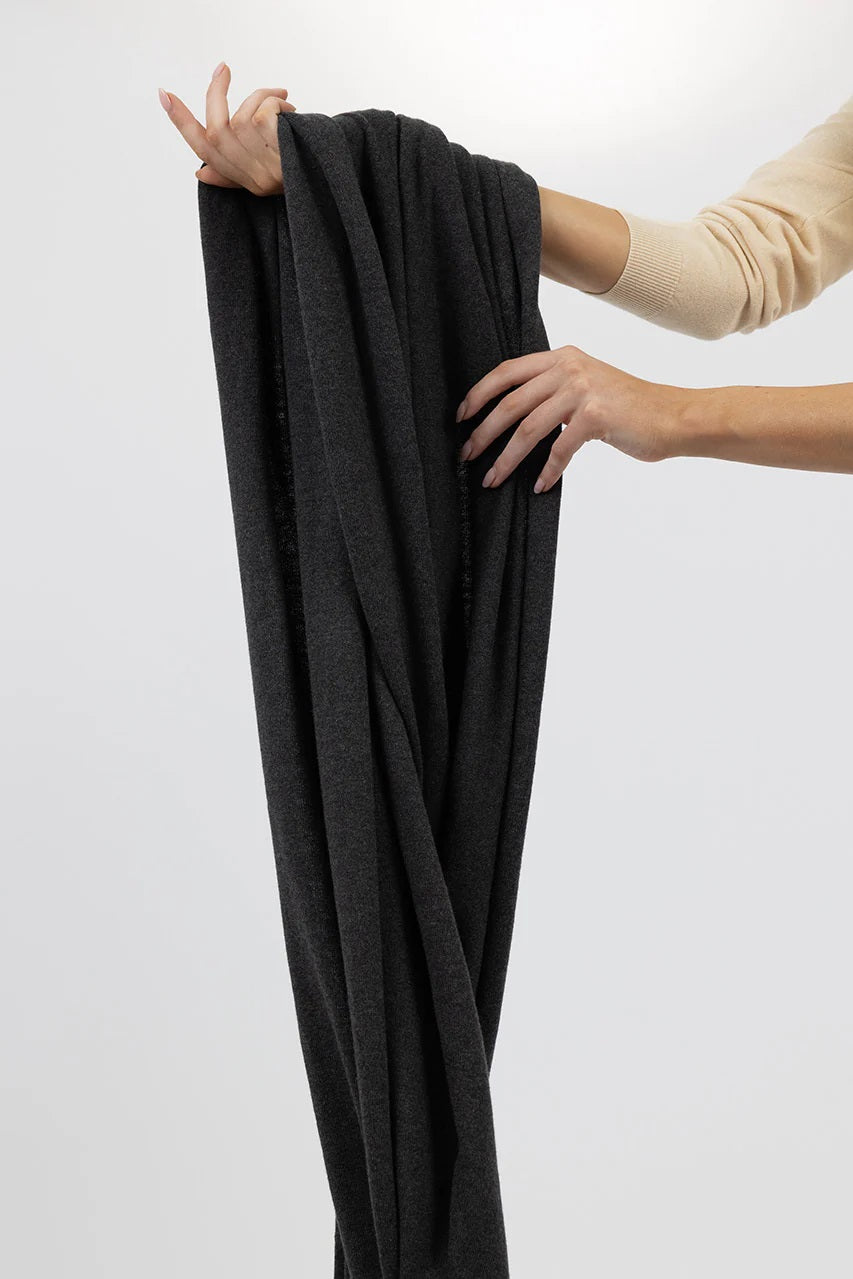 Humidity Wide Wrap Scarf [COLOUR:Charcoal]