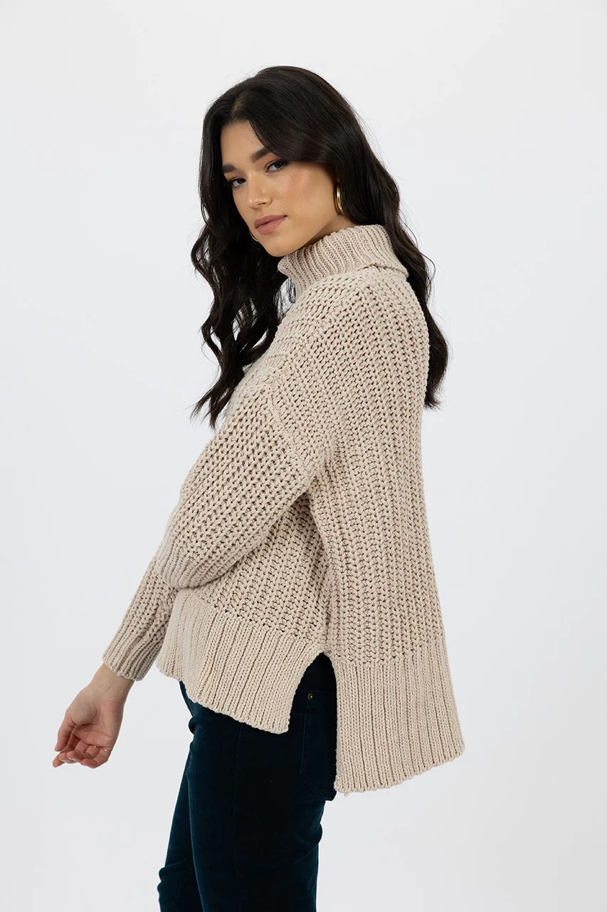 Humidity Jordie Jumper [COLOUR:Sand SIZE:S/m]