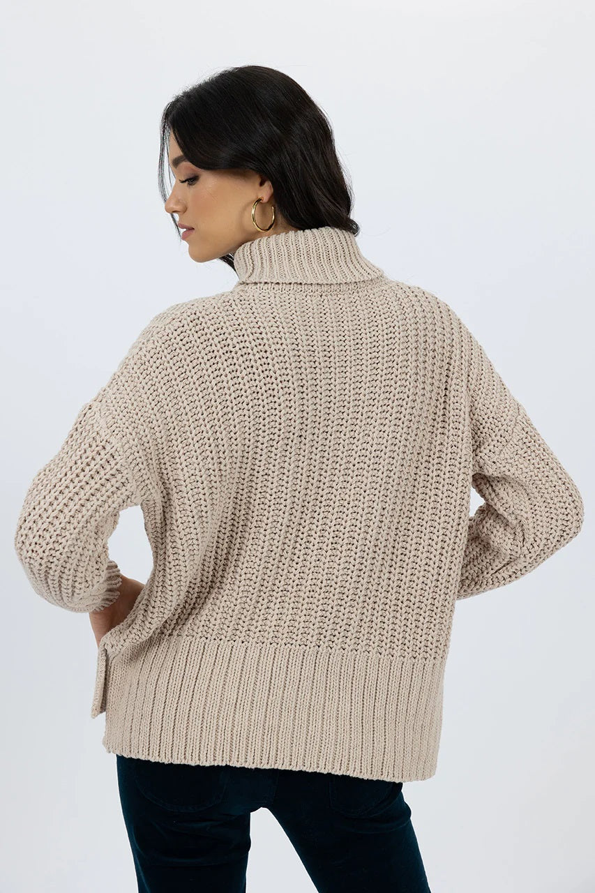 Humidity Jordie Jumper [COLOUR:Sand SIZE:S/m]