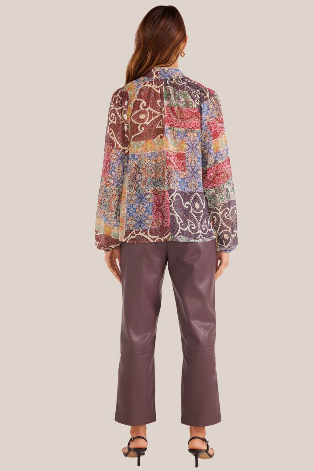 MinkPink Ciana Button Down Blouse [COLOUR:Paisley SIZE:XS]