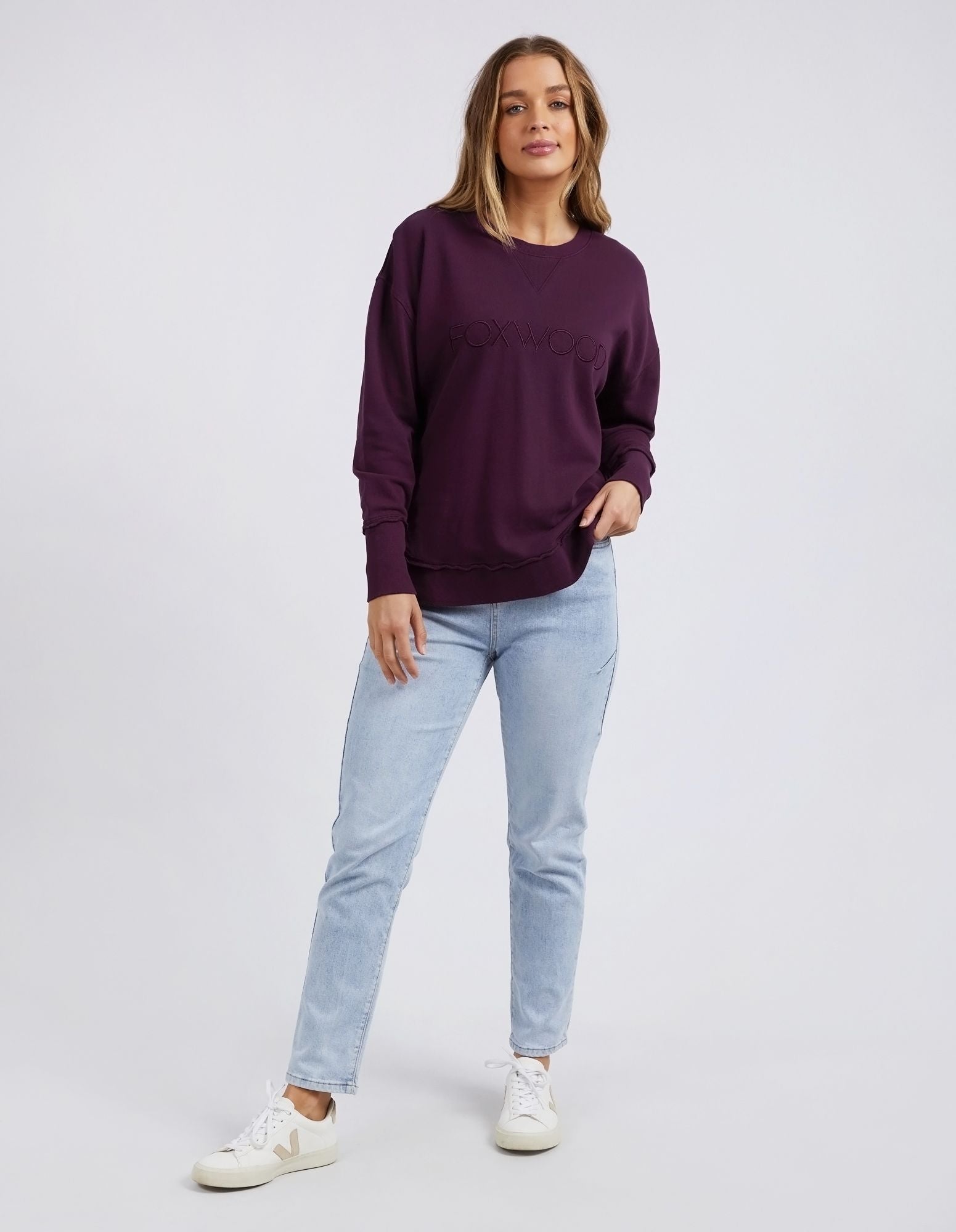 Foxwood Simplified Crew [COLOUR:Plum SIZE:6]