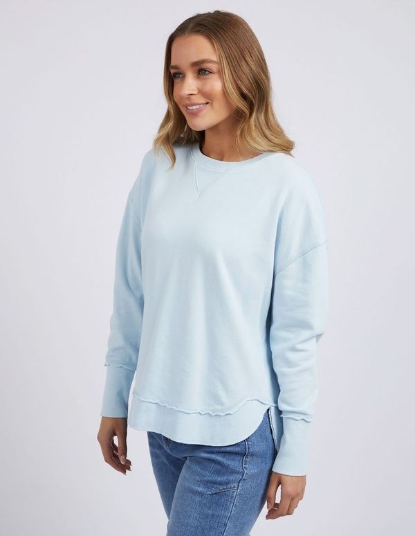 Foxwood Delilah Crew Nantucket Blue | Cotton Crew Neck Sweatshirt | Little Extras Lifestyle | Women's Clothing Store Forbes