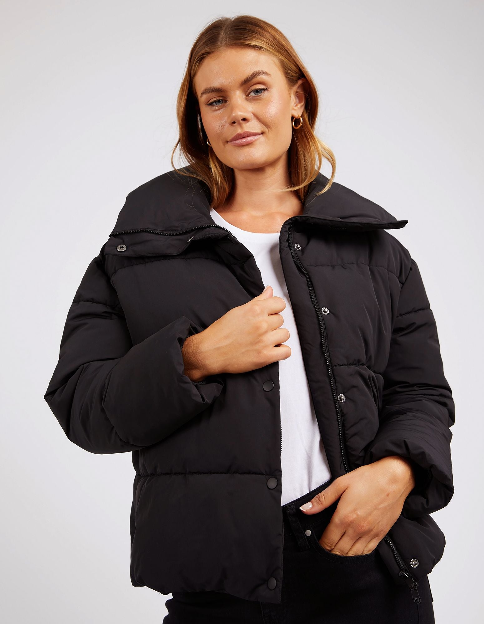 Foxwood Essential Puffer Jacket [COLOUR:Black SIZE:S]