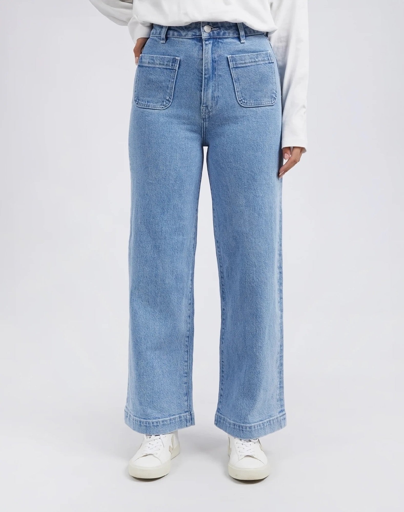 Foxwood Sarah Wide Leg Jean | Women's Pants | Cotton Denim | Women's Clothing Online Store Australia | Little Extras Lifestyle