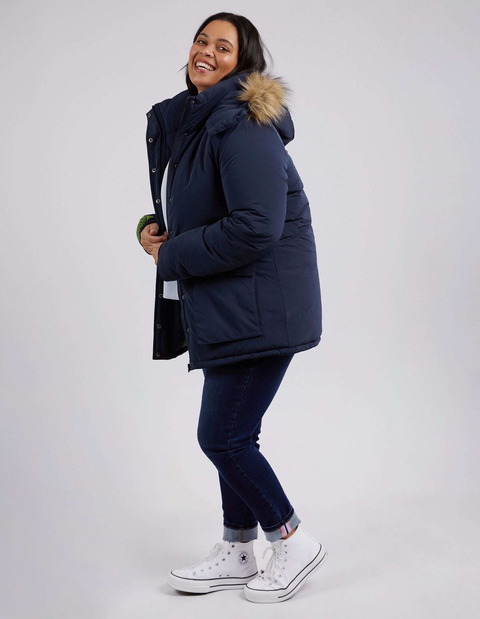 Elm Madison Coat [COLOUR:Navy SIZE:S]