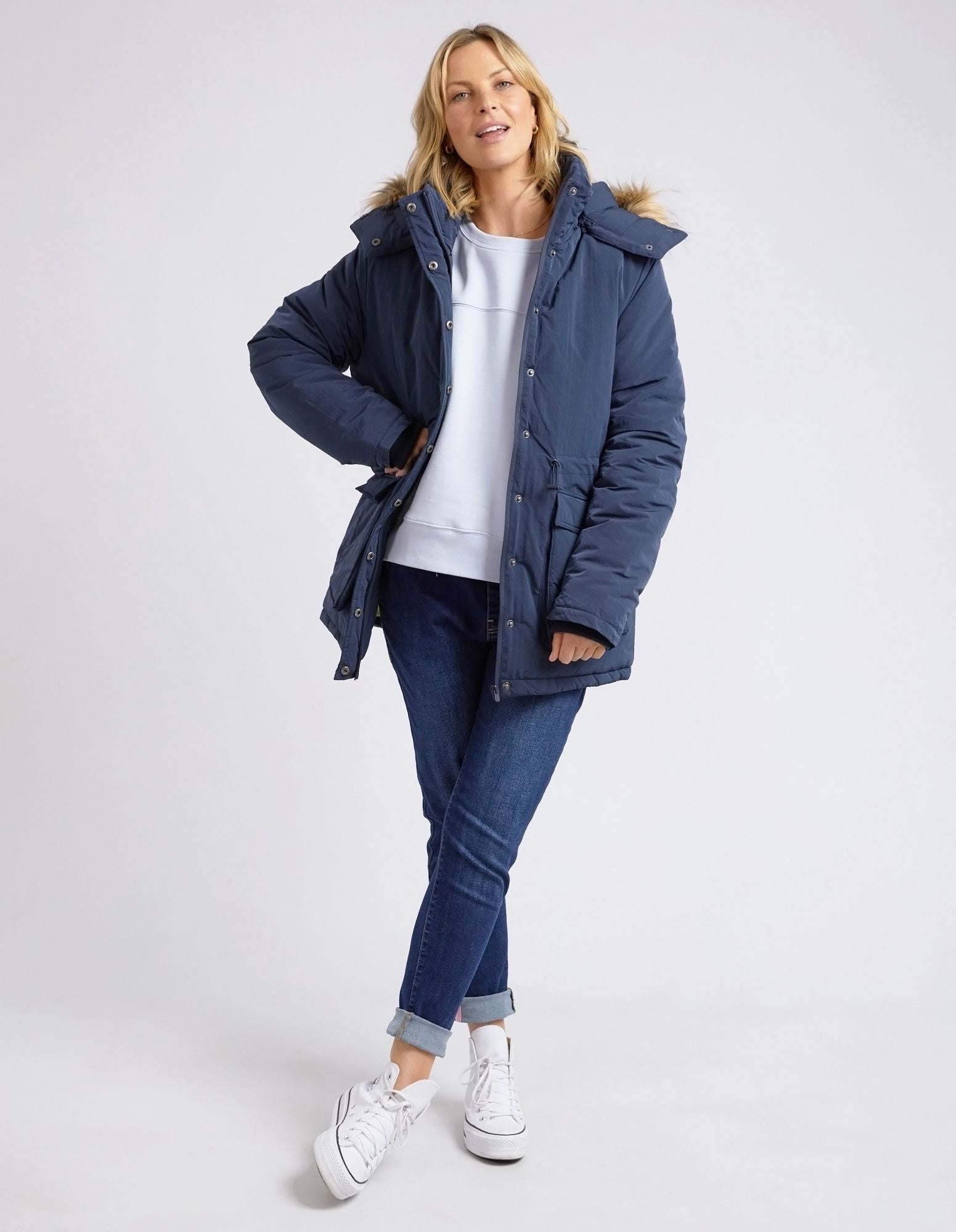 Elm Madison Coat [COLOUR:Navy SIZE:S]