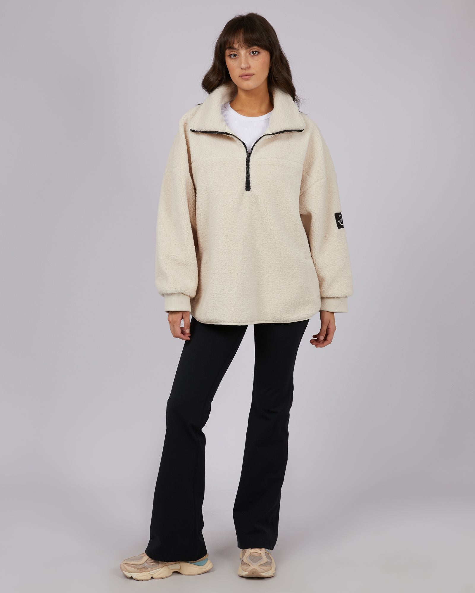 All About Eve Amara Quarter Zip Teddy [COLOUR:Vintage white  SIZE:6]