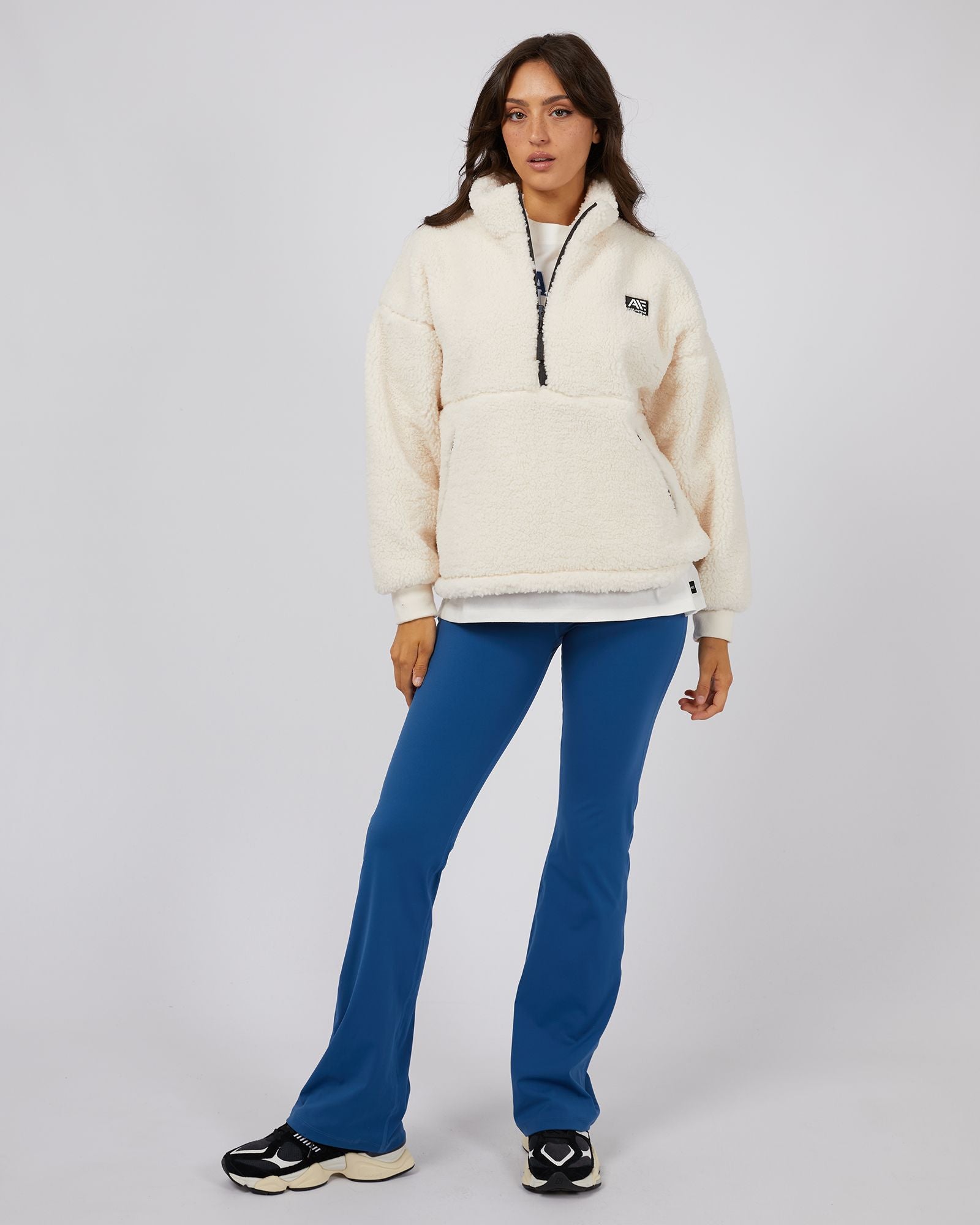 All About Eve Amara Quarter Zip Teddy [COLOUR:Vintage white  SIZE:6]