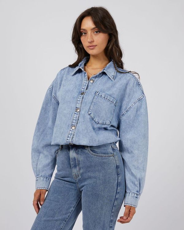 All About Eve Maci Denim Shirt [COLOUR:Light blue SIZE:6]