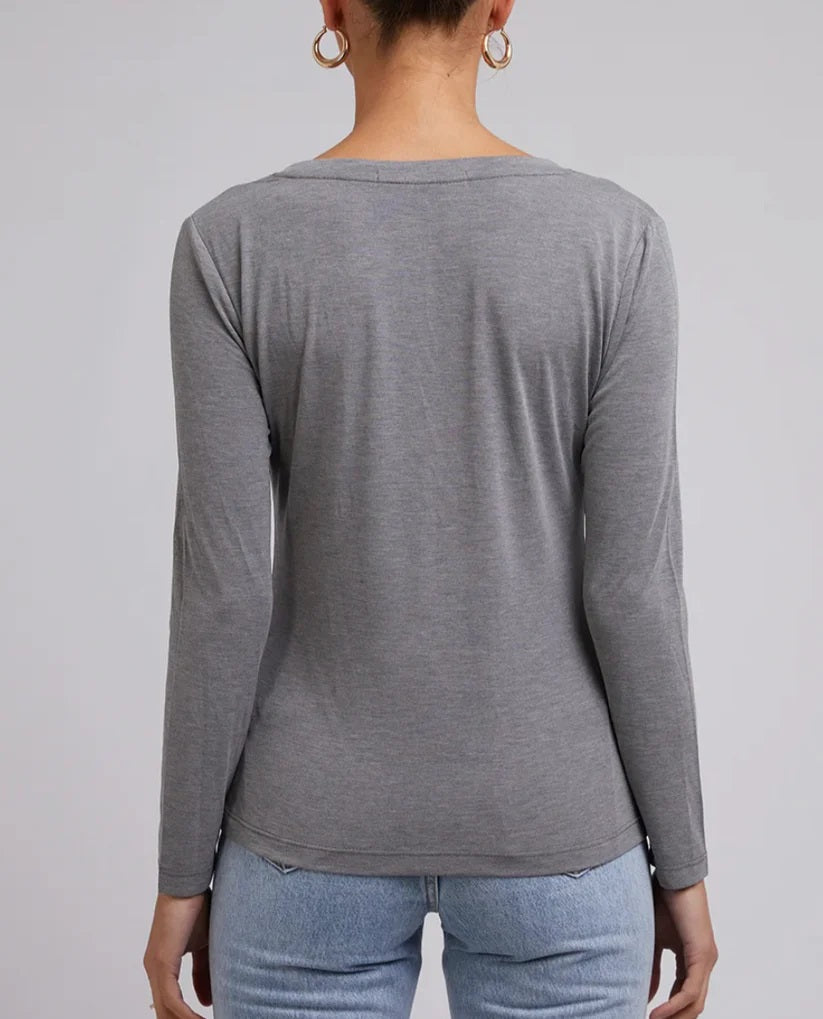 Silent Theory Harper Long Sleeve [COLOUR:Grey marle SIZE:6]