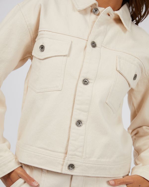 Silent Theory Dove Cropped Jacket [COLOUR:Beige SIZE:6]