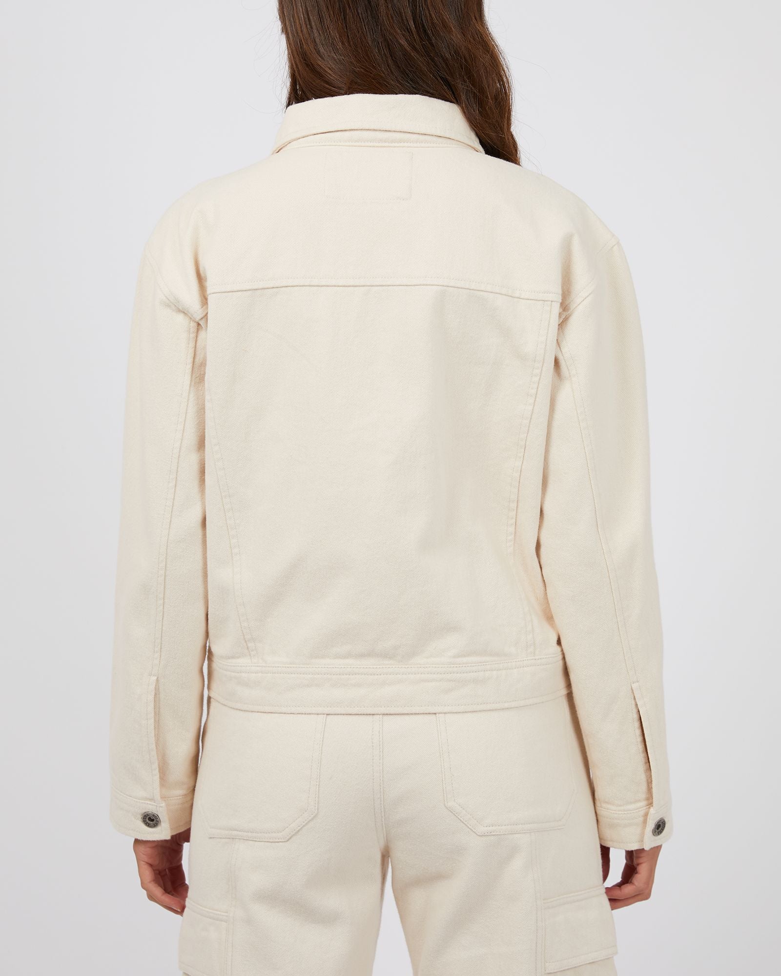 Silent Theory Dove Cropped Jacket [COLOUR:Beige SIZE:6]