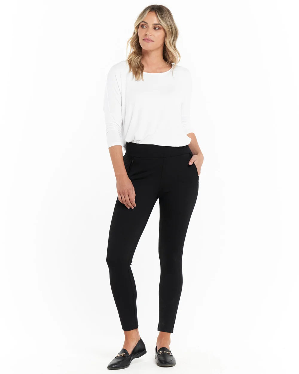 Betty Basics Priscilla Ponte Legging [COLOUR:Black SIZE:10]